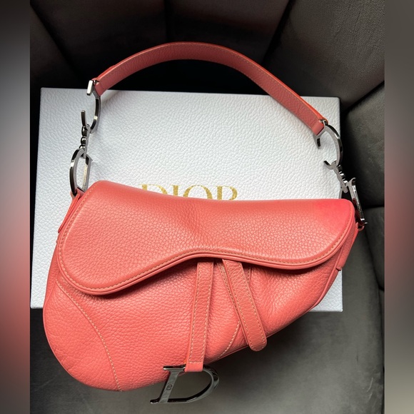 Dior Handbags - Christian Dior Saddle Bag rose pink